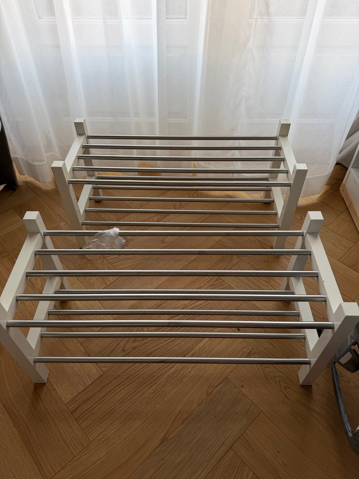 2x IKEA TJUSIG schoenenrek wit 79x32x37 cm, Huis en Inrichting, Ophalen, Zo goed als nieuw