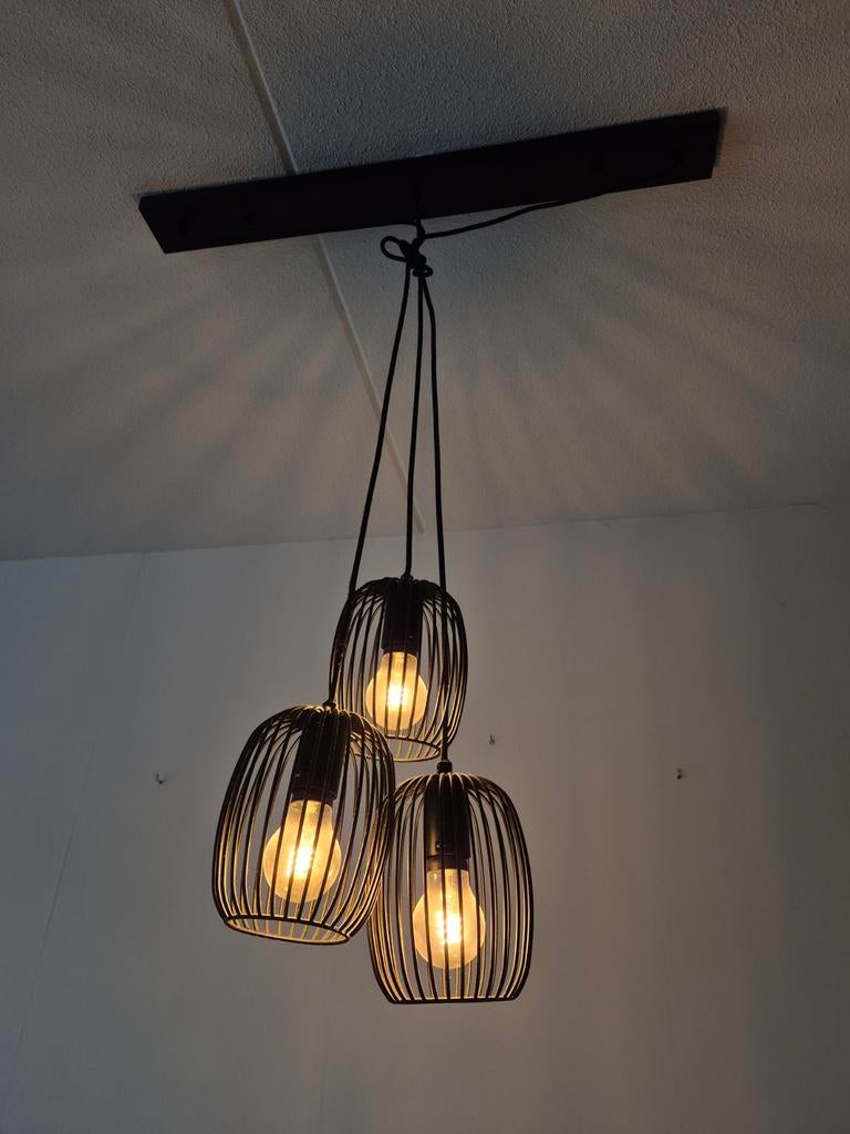 GAMMA Hanglamp Nikki (3 lichtpunten), Ophalen, Zo goed als nieuw, Metaal, Industrieel modern