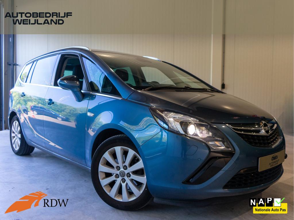 Opel Zafira Tourer 1.4 Cosmo 140 PK NIEUWSTAAT I Cosmo I Lee, Auto's, Opel, Parkeersensor, Gebruikt, 4 cilinders, Blauw