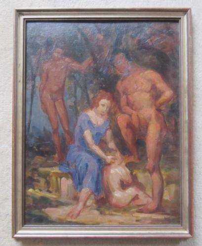 DUITS====Hans Kohl 1897-1990====naakten in het bos==, Antiek en Kunst, Ophalen of Verzenden