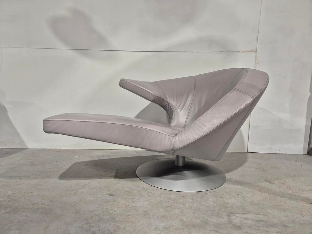 Leolux parabolica draaifauteuil links in antraciet/grijs, Ophalen, Onbekend, 75 tot 100 cm, Onbekend