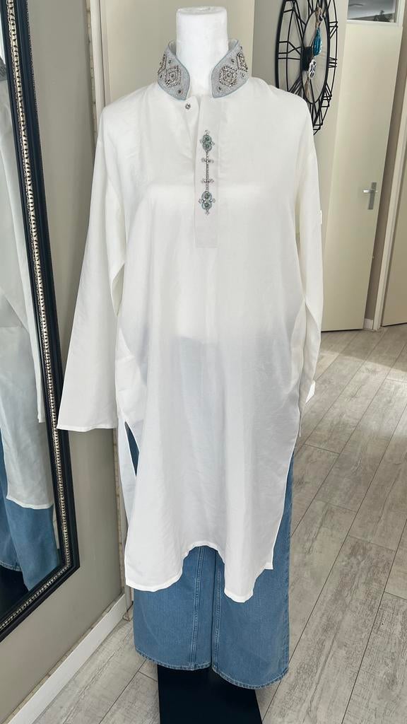 Unisex Punjabi Kurta Maat M, Verzenden, Zo goed als nieuw, Wit