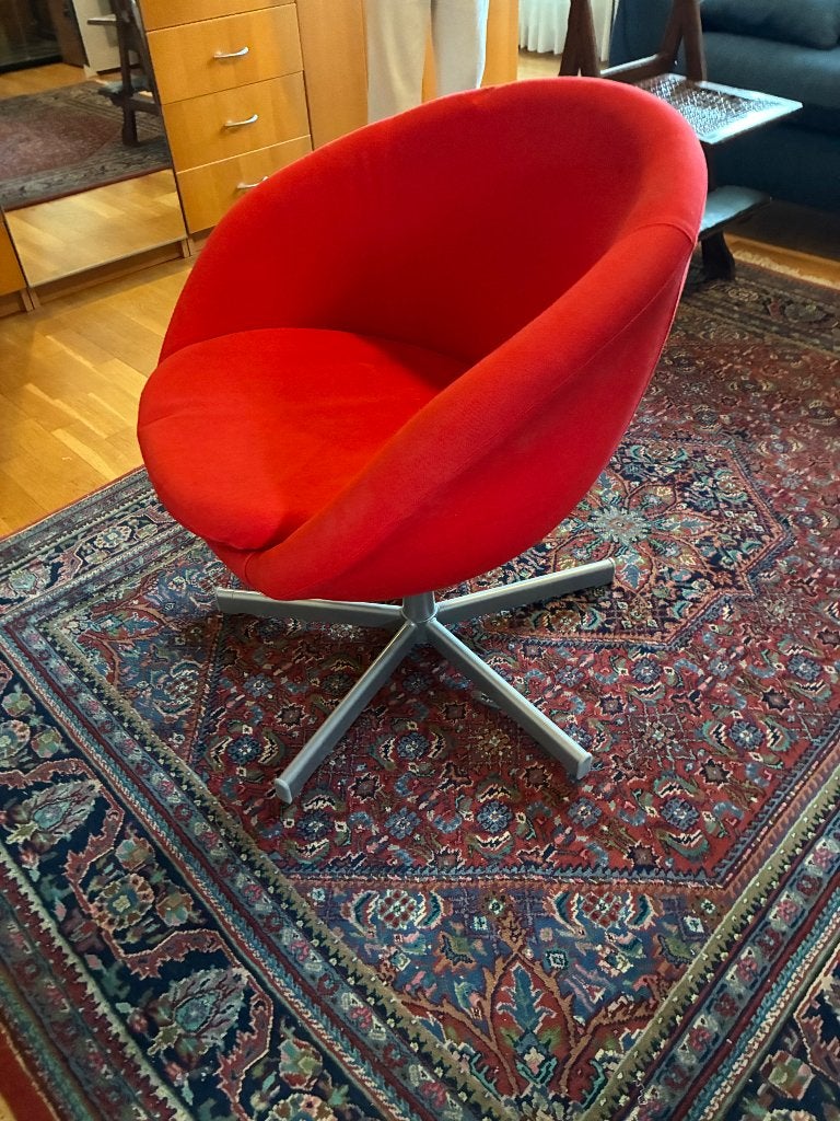 Stoel draai stoel rood, Ophalen, Zo goed als nieuw, Rood, Eén