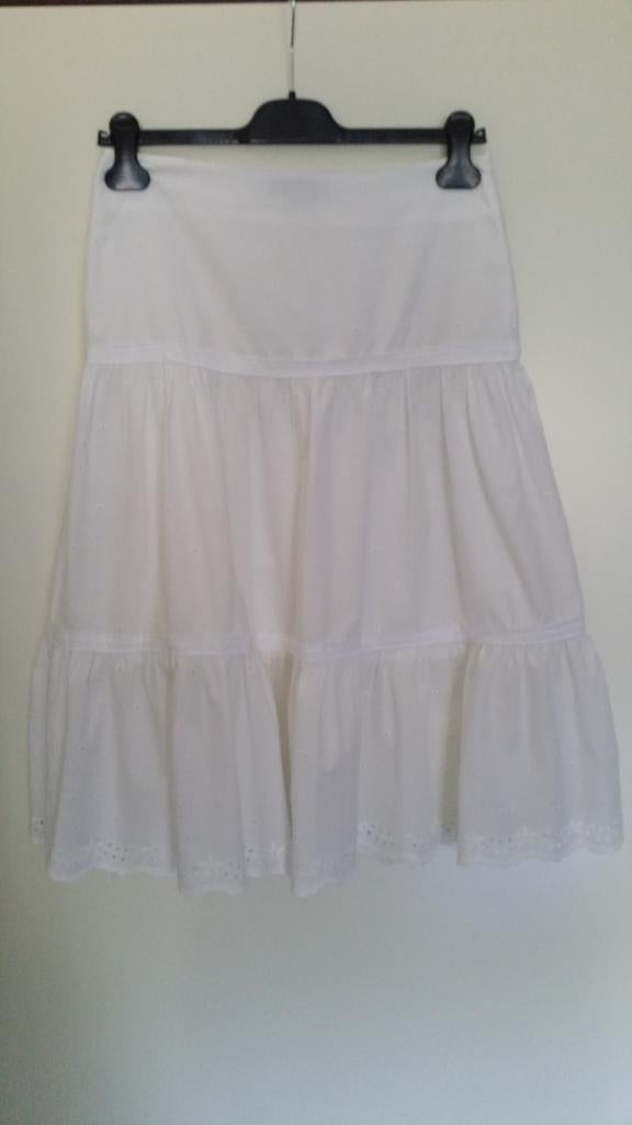 Scapa rok wit met stroken en broderie, Kleding | Dames, Rokken, Scapa, Wit, Ophalen of Verzenden, Zo goed als nieuw