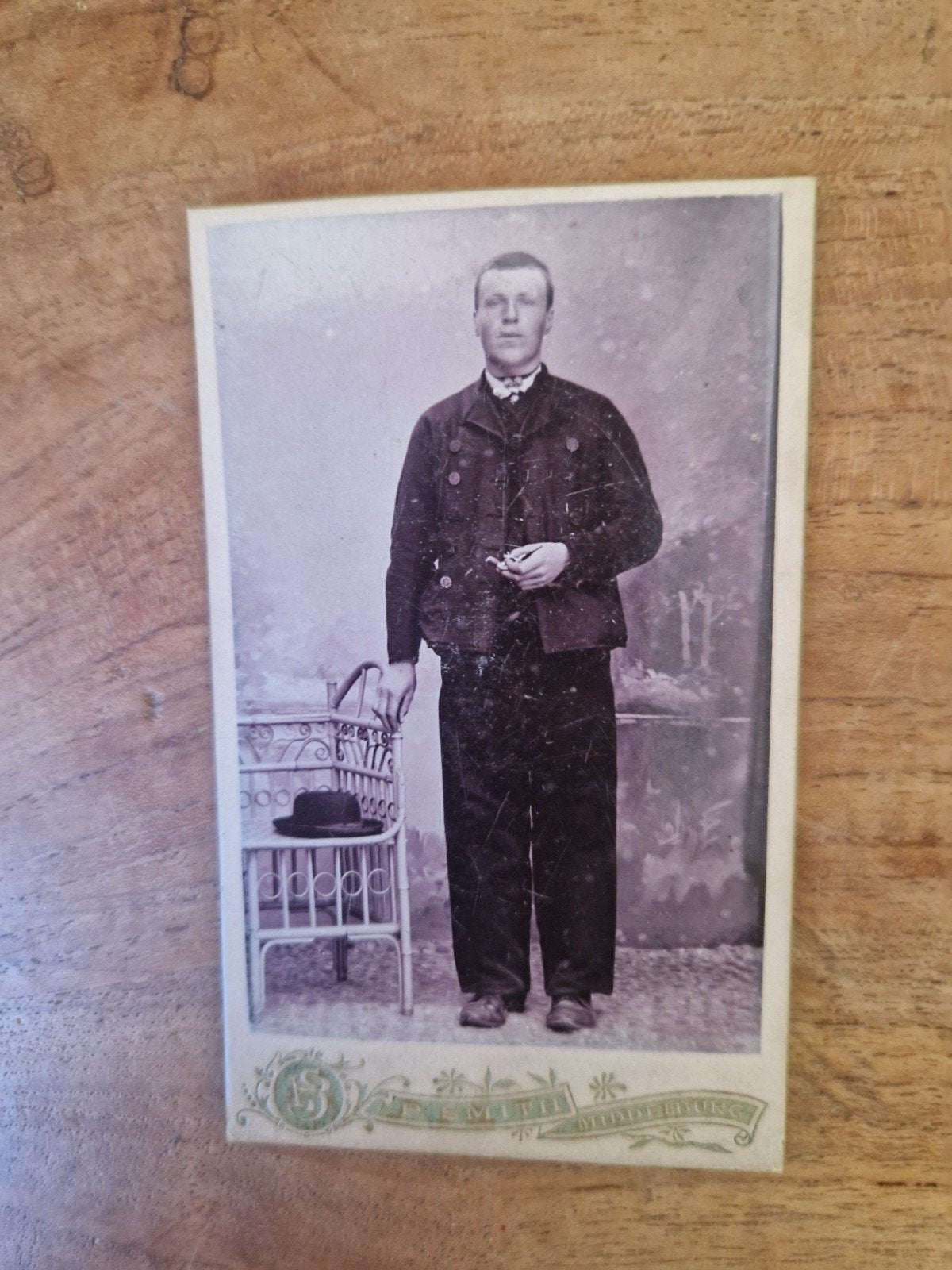 CDV No 49 foto zeeuwse dracht man, Verzenden, Voor 1940