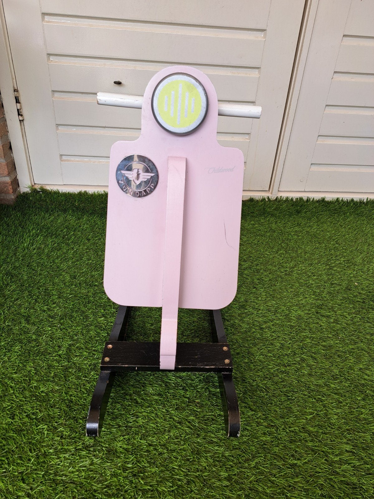 Roze Zundapp hobbelscooter Childwood, Ophalen, Gebruikt