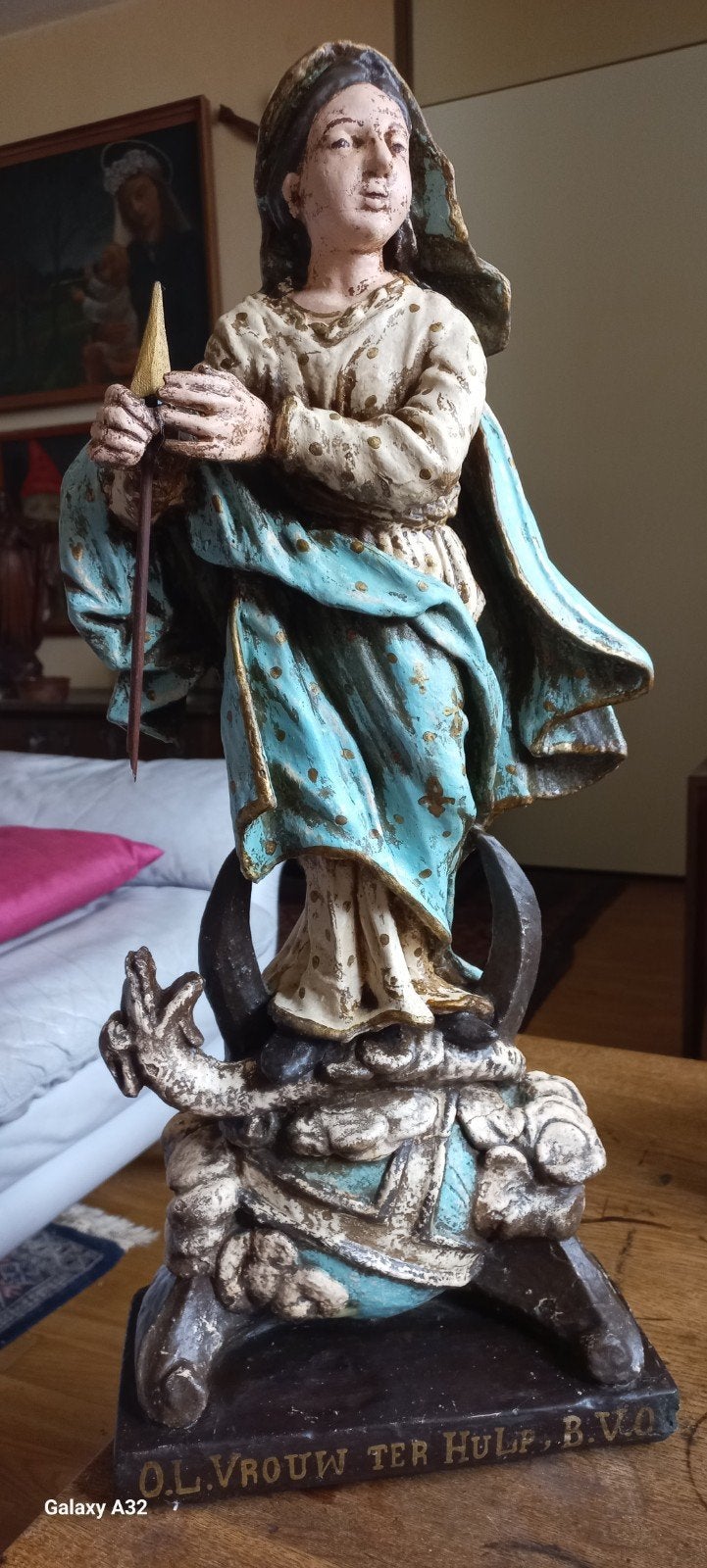 O.L.Vrouw Ter Hulp B.V.O., Antiek en Kunst, Antiek | Religie, Ophalen of Verzenden