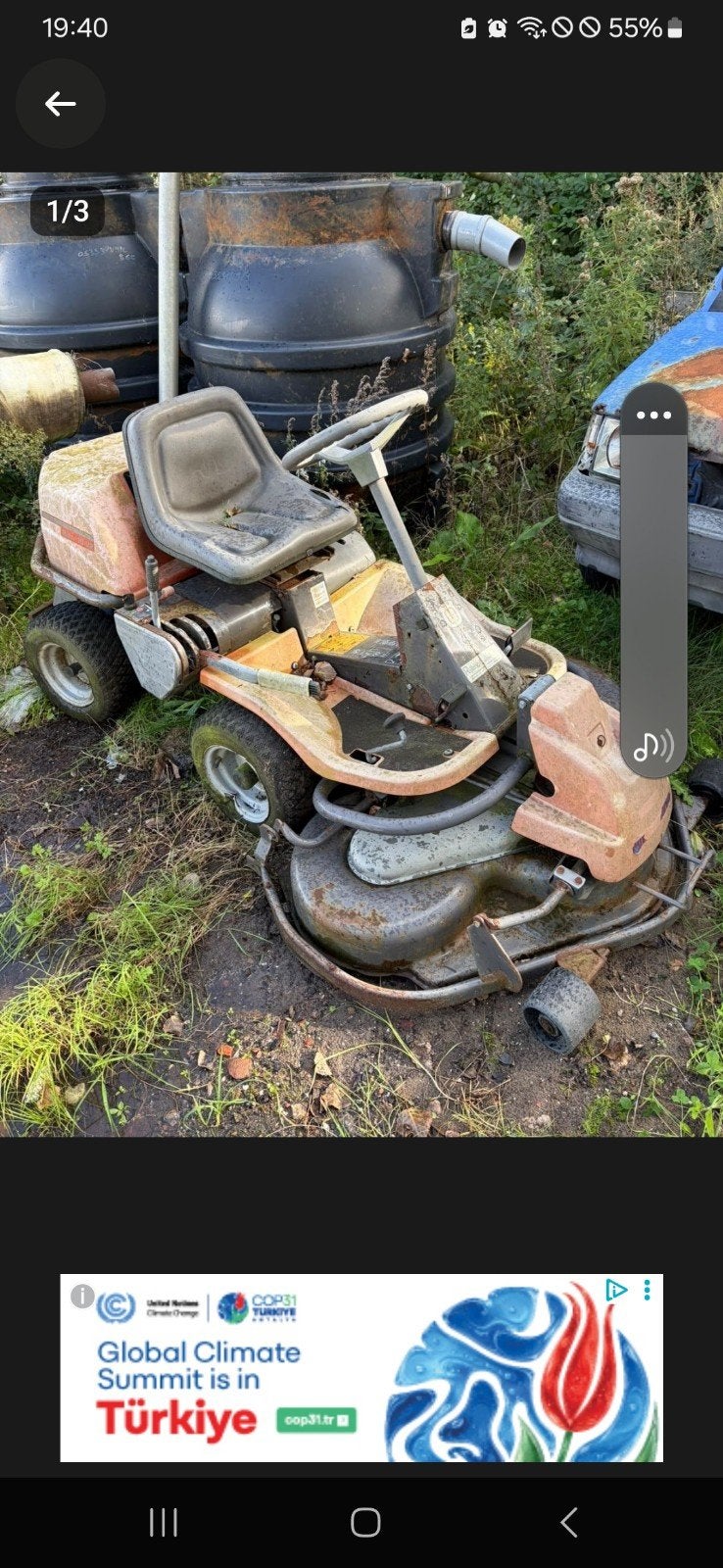 Husqvarna v2 15hp kawasaki voor onderdelen, Tuin en Terras, Ophalen