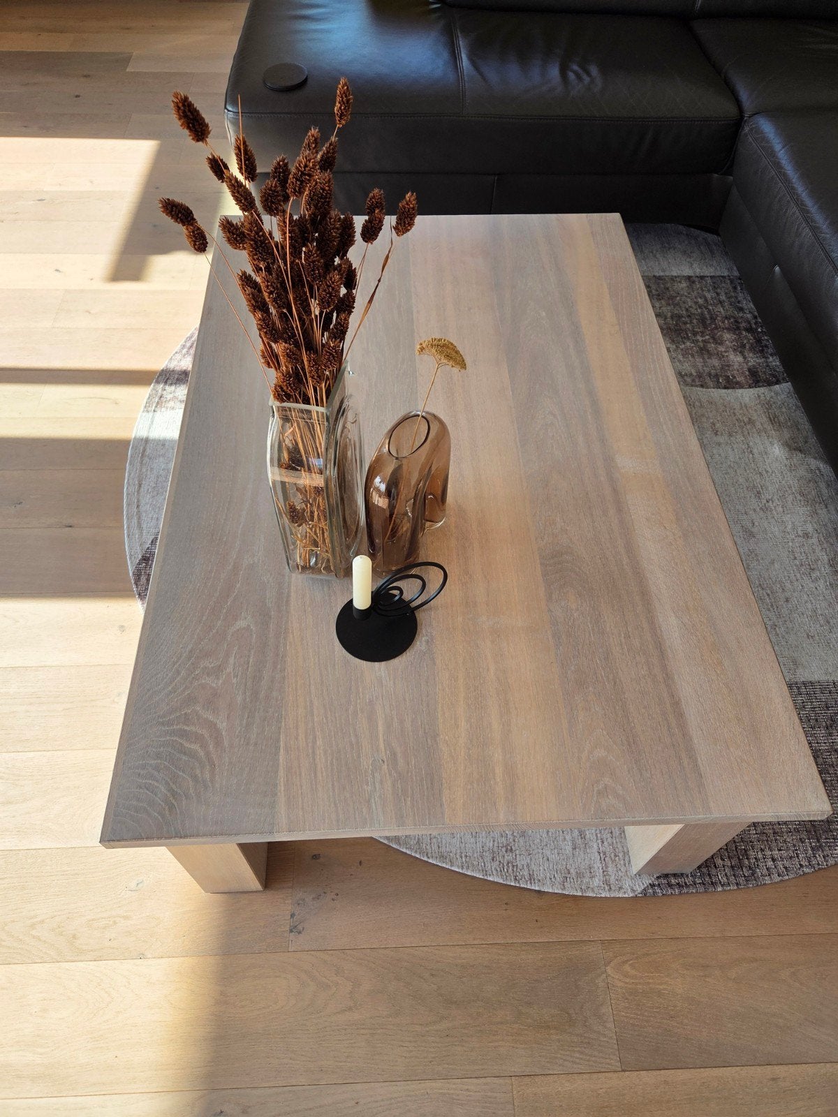 In prijs verlaagd! BKS Meubelen Dover Salontafel - Eikenhout, Ophalen, Gebruikt, 100 tot 150 cm, Eikenhout