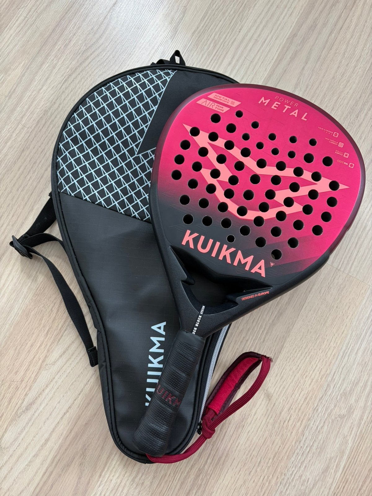 KUIKMA Padelracket + rackethoes, Ophalen, Zo goed als nieuw, Padelracket