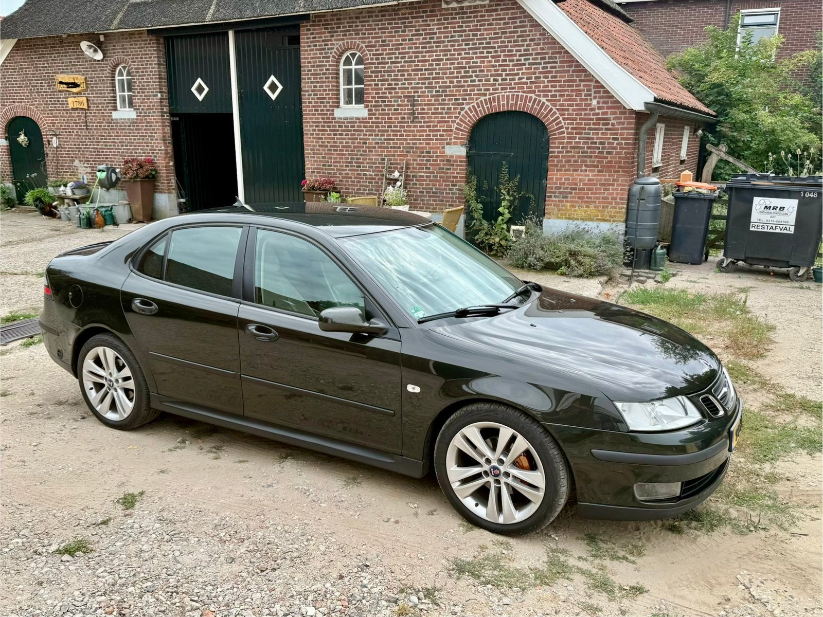 Super mooie Saab 9-3 LPG G3 ✅2.0 Turbo groen metallic, Auto's, Saab, Voorwielaandrijving, Beige, 4 cilinders, Leder