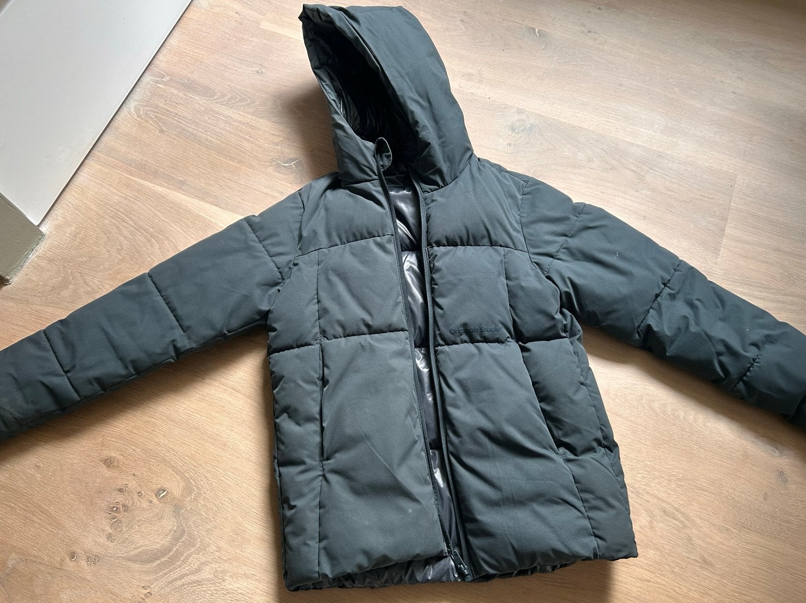 Jack & Jones warme winterjas - antraciet maat 152, Ophalen of Verzenden, Zo goed als nieuw, Overige maten, Overige kleuren