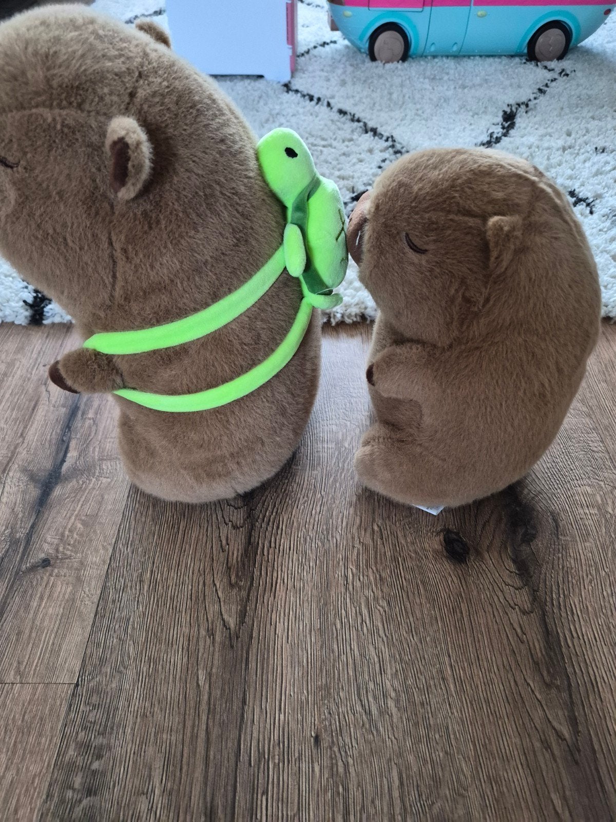 Capybara knuffels - set van 2 met schildpad rugzak, Ophalen, Overige merken, Overige karakters, Overige typen