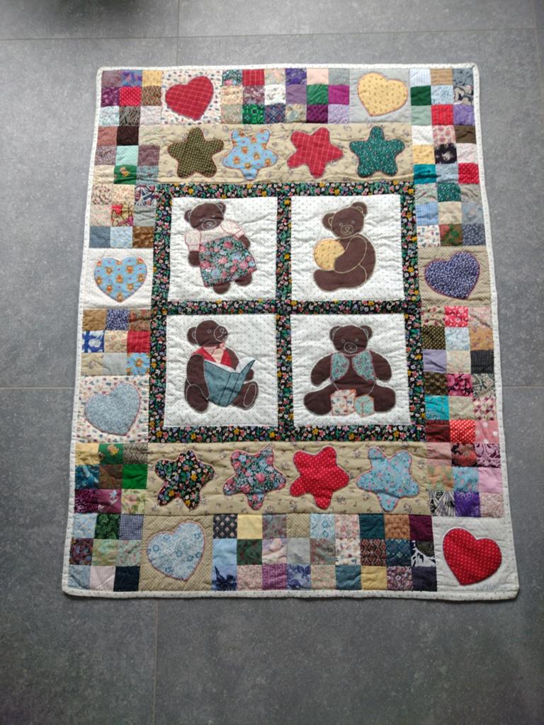 Patchwork deken 1.00 m x 1.40m, Ophalen, 100 cm of meer, Deken