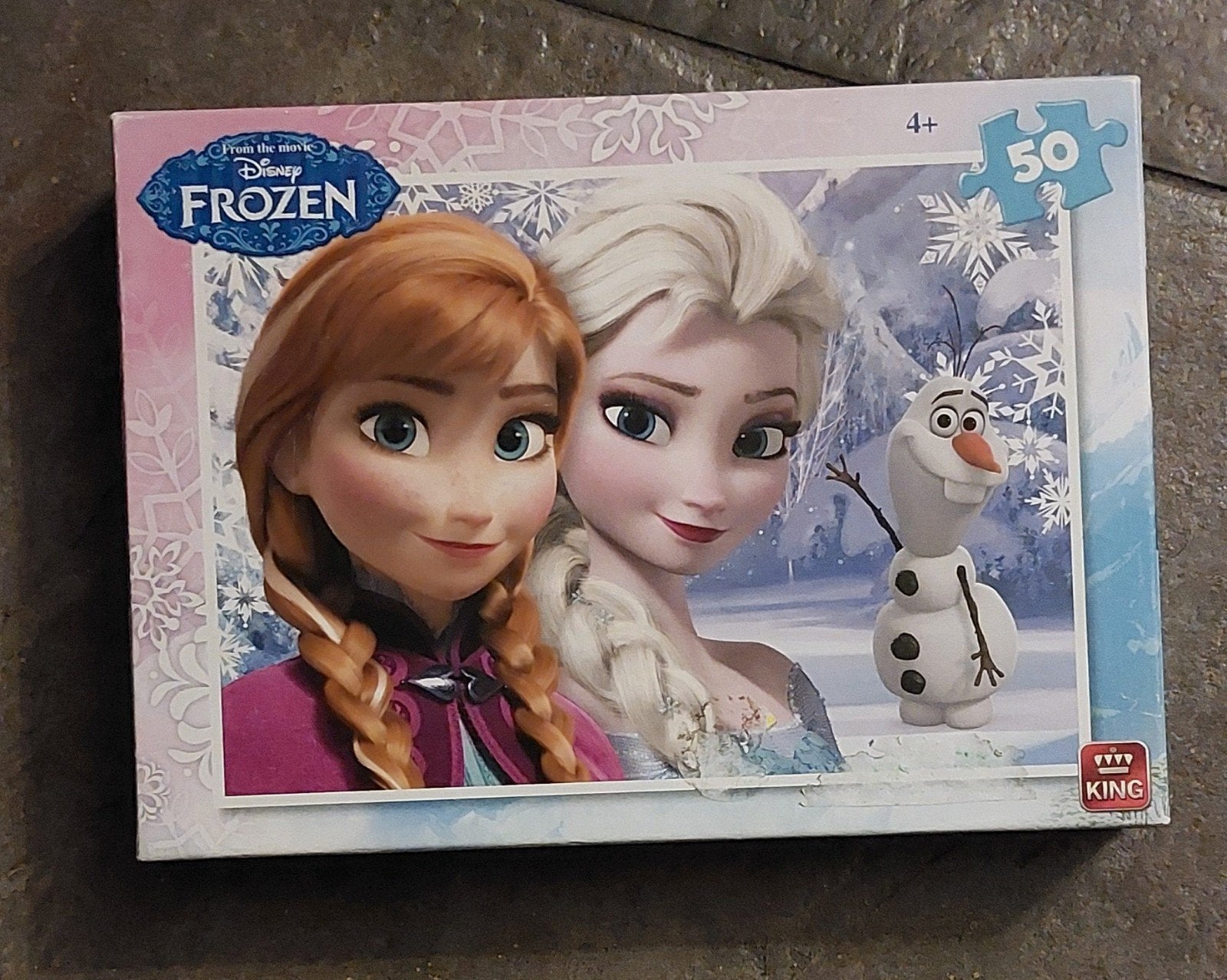 frozen puzzel compleet 50 stukjes elsa en anna, Ophalen of Verzenden, 10 tot 50 stukjes, Zo goed als nieuw, 4 tot 6 jaar