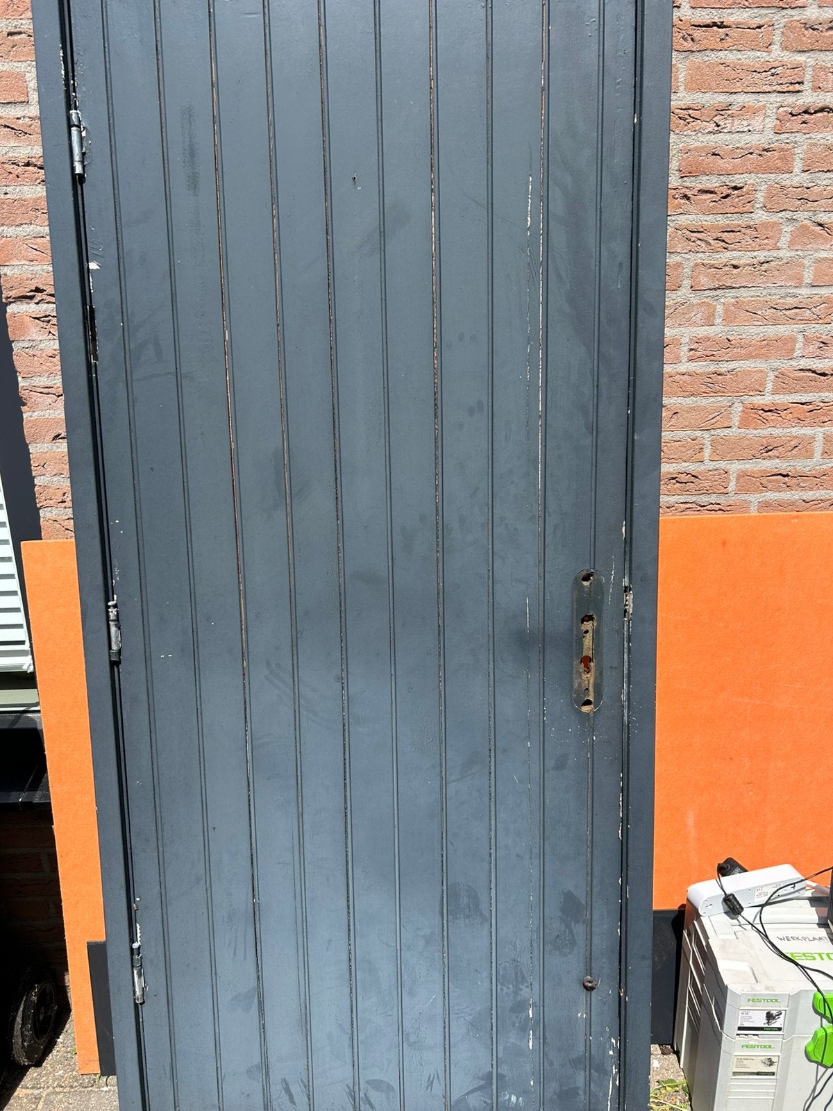 Buitendeur met kozijn gratis, Tuin en Terras, Tuinpoorten, Minder dan 100 cm, Ophalen of Verzenden, Zo goed als nieuw, Draaipoort