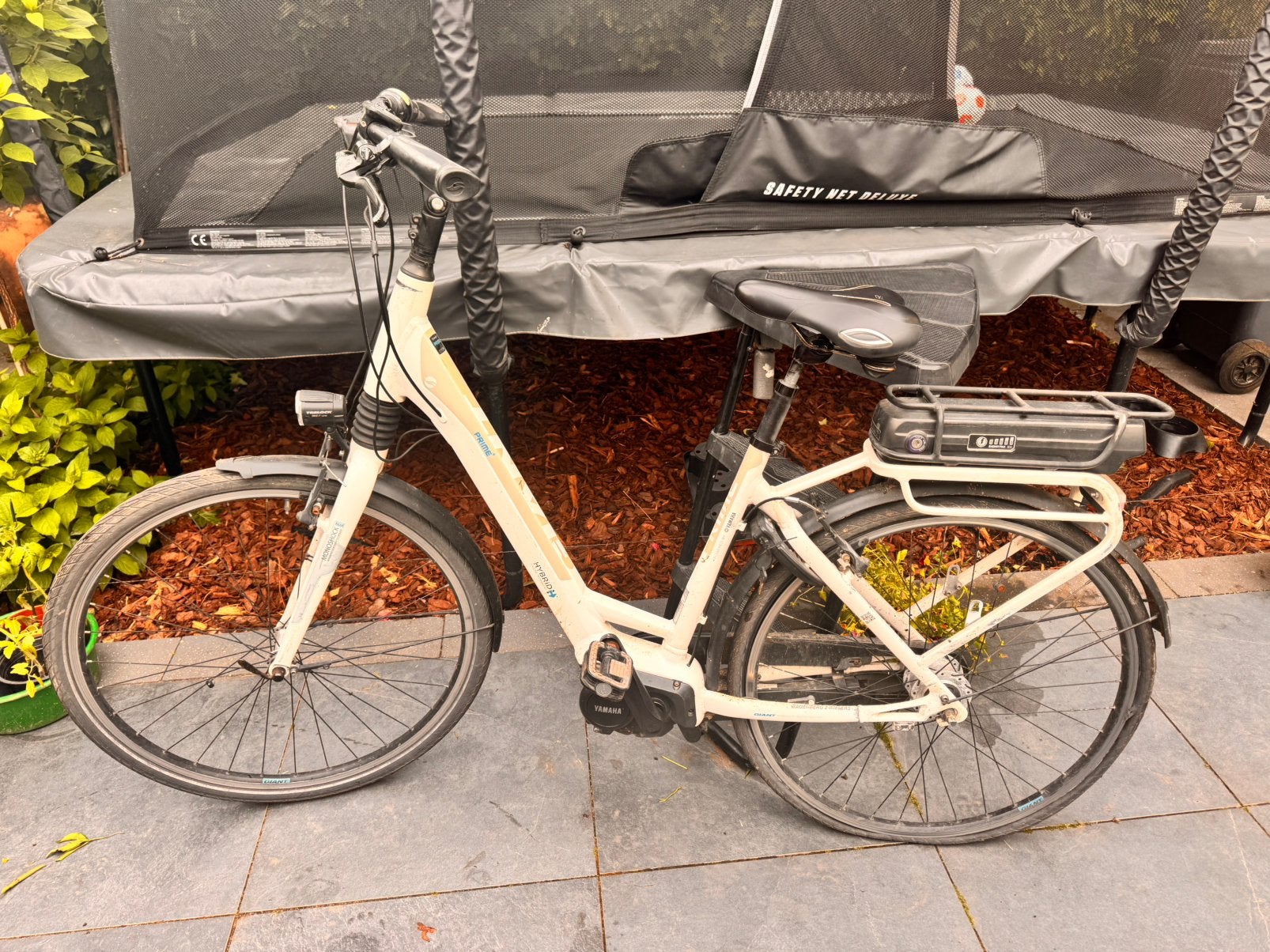 Giant elektrische fiets prime+ hybride, Ophalen, Gebruikt, 30 tot 50 km per accu, Giant