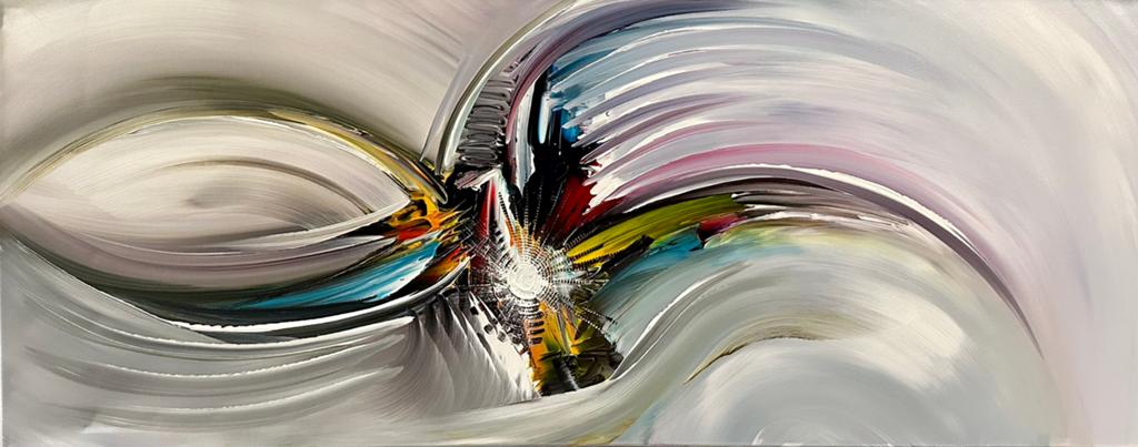 Gena G.- “ In flight”- Handgeschilderd- Uniek- XXL, Ophalen of Verzenden