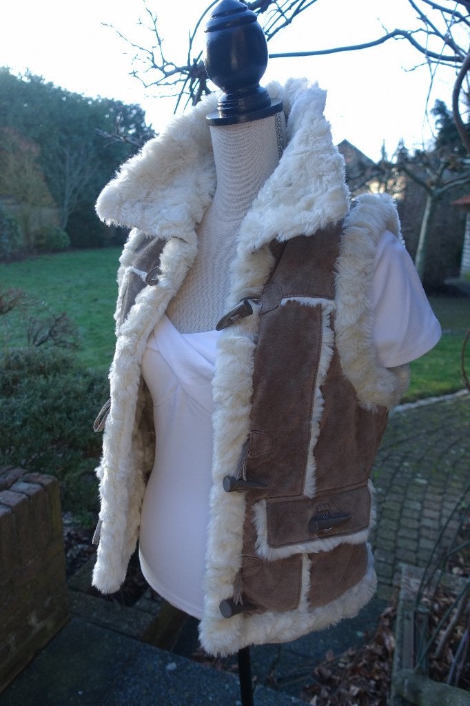 mooie bruine nappa leren bodywarmer van Accessories - als S, Kleding | Dames, Bodywarmers, Bruin, Ophalen of Verzenden, Zo goed als nieuw