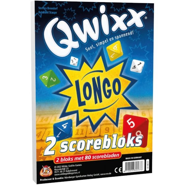 Qwixx Longo Scorreblokken White Goblin Games Spel, White Goblin Games, White Goblin Games, White Goblin Games, Nieuw