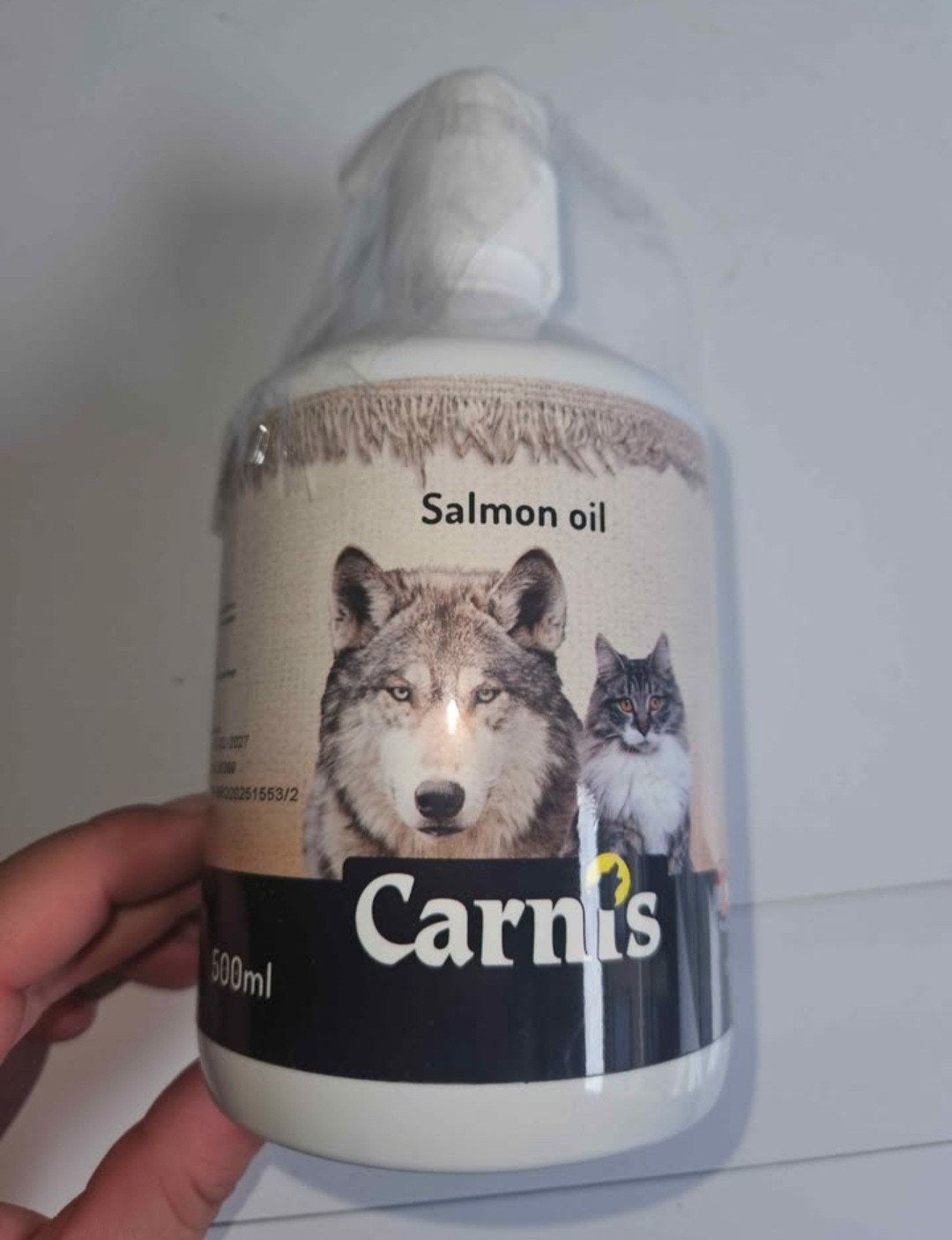 Carnis zalmolie 500ml, Dieren en Toebehoren, Dierenvoeding, Ophalen, Hond
