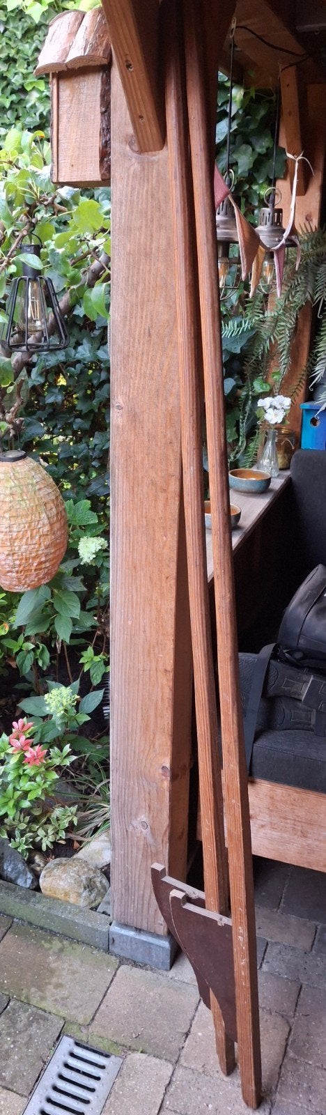 Houten stelten voor kinderen, Ophalen, Gebruikt