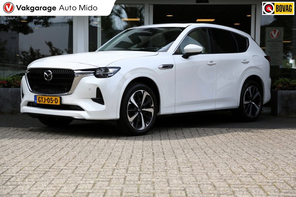 Mazda CX-60 2.5 e-SkyActiv PHEV Takumi | Pano | BOSE | Trekh, Auto's, Mazda, Gebruikt, Euro 6, 2500 kg, Wit