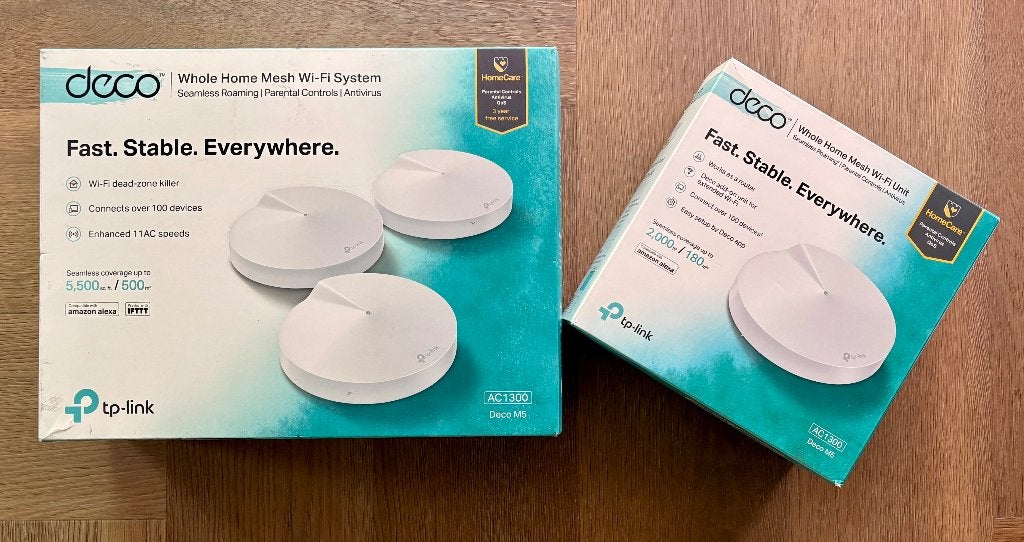 TP-Link, Deco M5 wifi Mesh systeem. 4 stuks., Ophalen of Verzenden, Zo goed als nieuw, TPLink