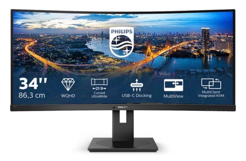34 inch Philips P line 3641P1CRH - scherm beschadigd, Computers en Software, Monitoren, Ophalen of Verzenden, Zo goed als nieuw