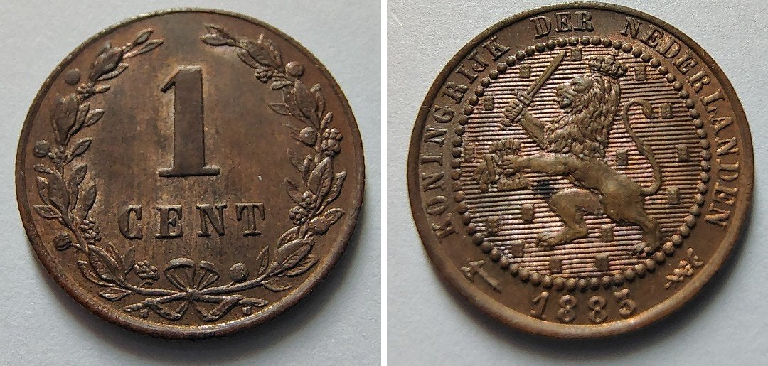 1 cent 1883 Willem III - UNC, Ophalen of Verzenden, Koning Willem III, 1 cent, Losse munt