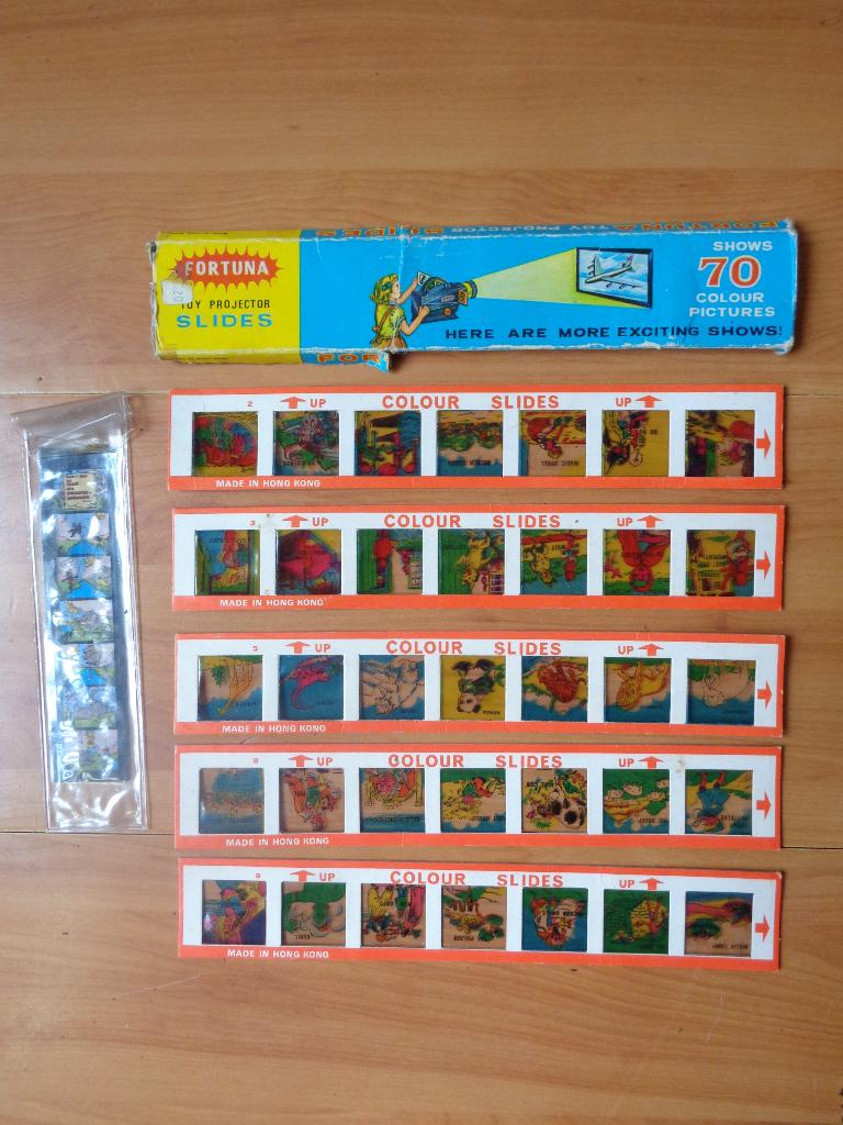 Fortuna slides voor toy projector jaren 60-tg, Antiek en Kunst, Ophalen of Verzenden