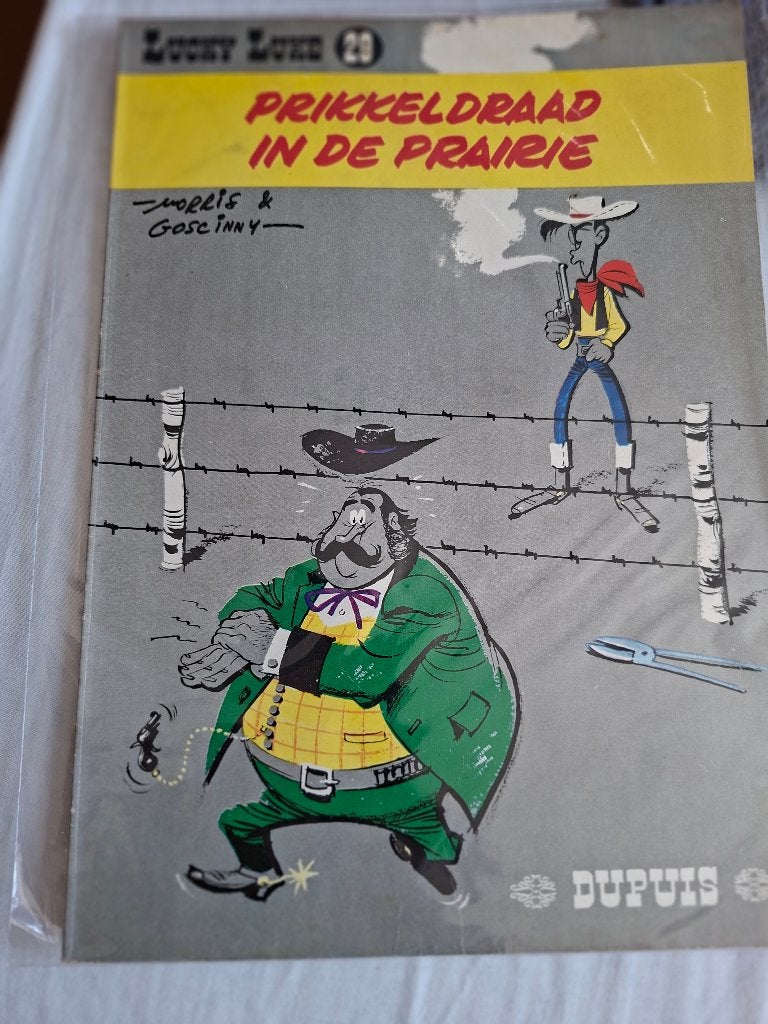 prikkeldraad in de prairie, Lucky Luke, Eén stripboek, Ophalen of Verzenden