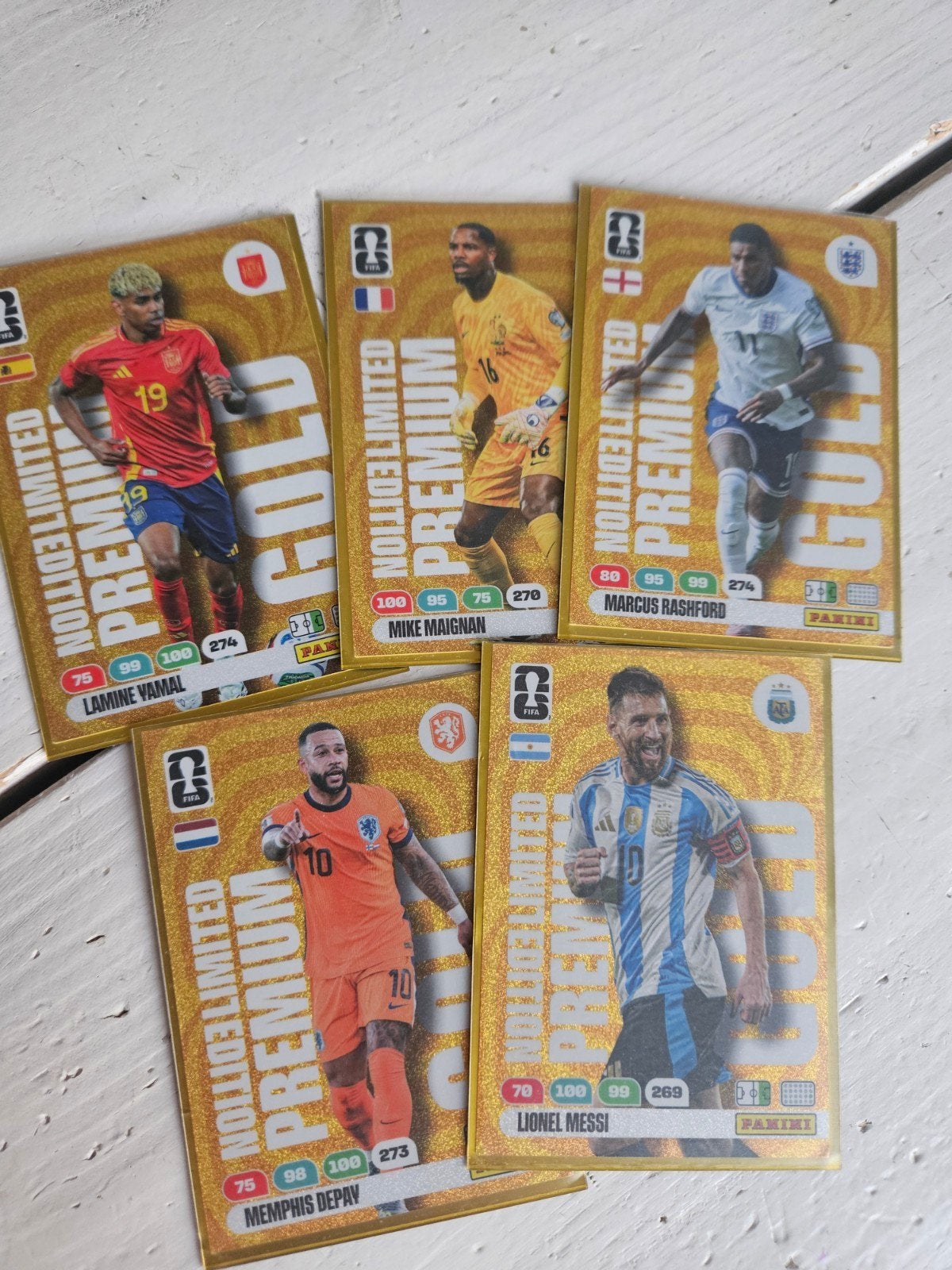 Panini Adrenalyn XL Premium Gold Limited Edition Kaarten, Ophalen of Verzenden, Zo goed als nieuw