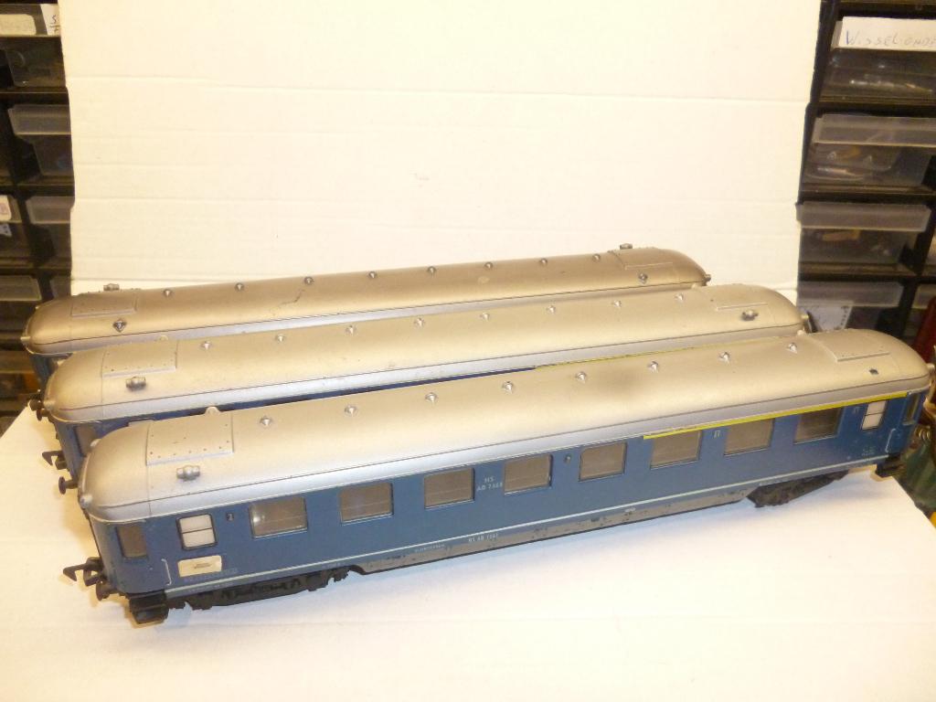 Fleischmann  1530   NS=AB 7363  met verlichting, Gebruikt, Gelijkstroom, Fleischmann, Wagon