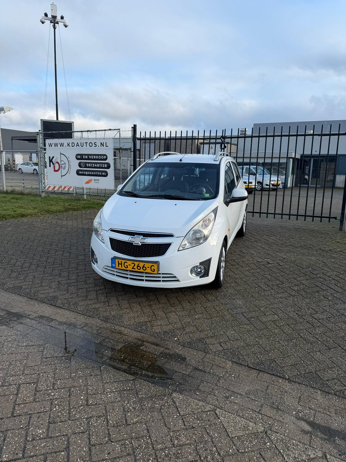 Chevrolet Spark 1.0 Bifuel 2010 Wit, Auto's, Voorwielaandrijving, 839 kg, 4 cilinders, Bedrijf