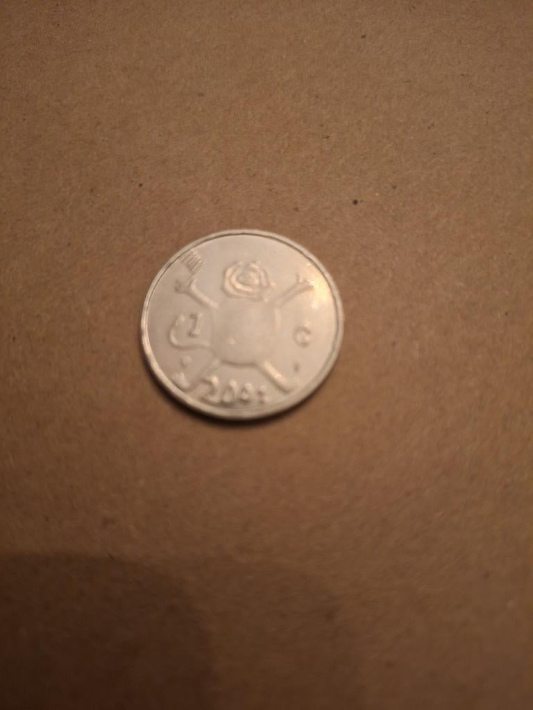 Gulden 2001, Postzegels en Munten, Munten | Nederland, Ophalen of Verzenden, Koningin Beatrix, 1 gulden