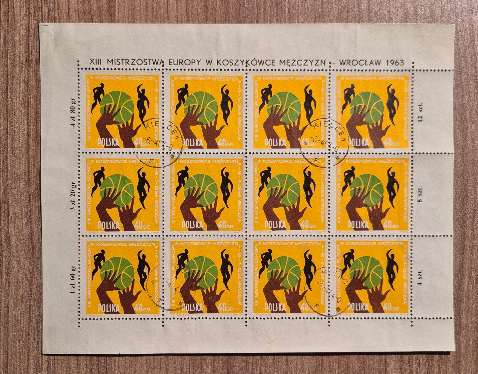 Postzegel - Polen - Velletje met misdruk = gebroken voetje, Ophalen of Verzenden, Polen, Gestempeld