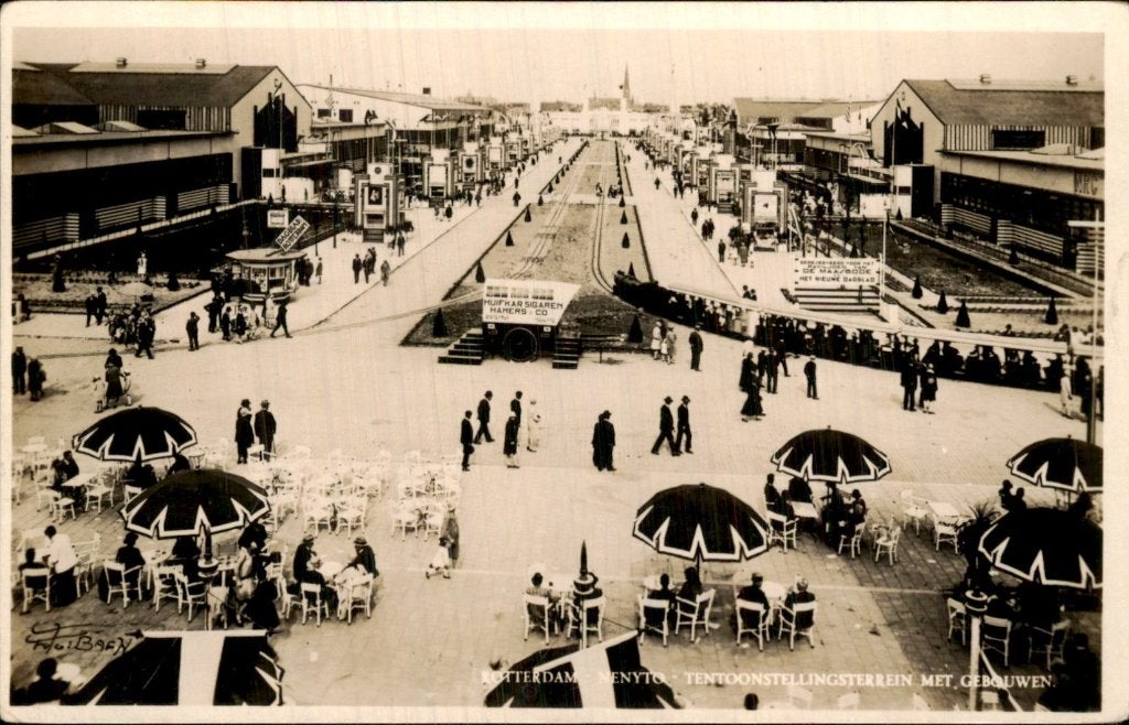Rotterdam - Tentoonstellingsterrein - Met gebouwen, Ophalen of Verzenden, 1920 tot 1940, Ongelopen, Zuid-Holland