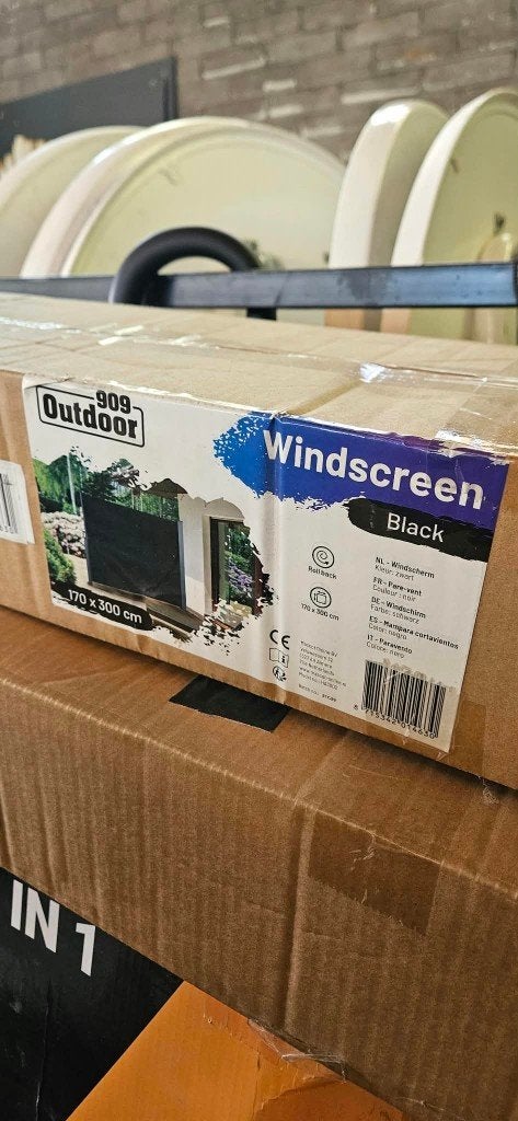 Windscherm nieuw in doos, Tuin en Terras, Ophalen, Overige materialen, Nieuw, 200 cm of meer