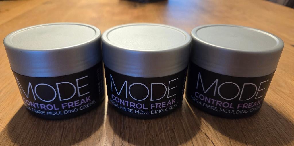3 potjes moulding creme Mode Control Freak, Ophalen of Verzenden, Nieuw, Gel, Wax, Haarlak of Mousse
