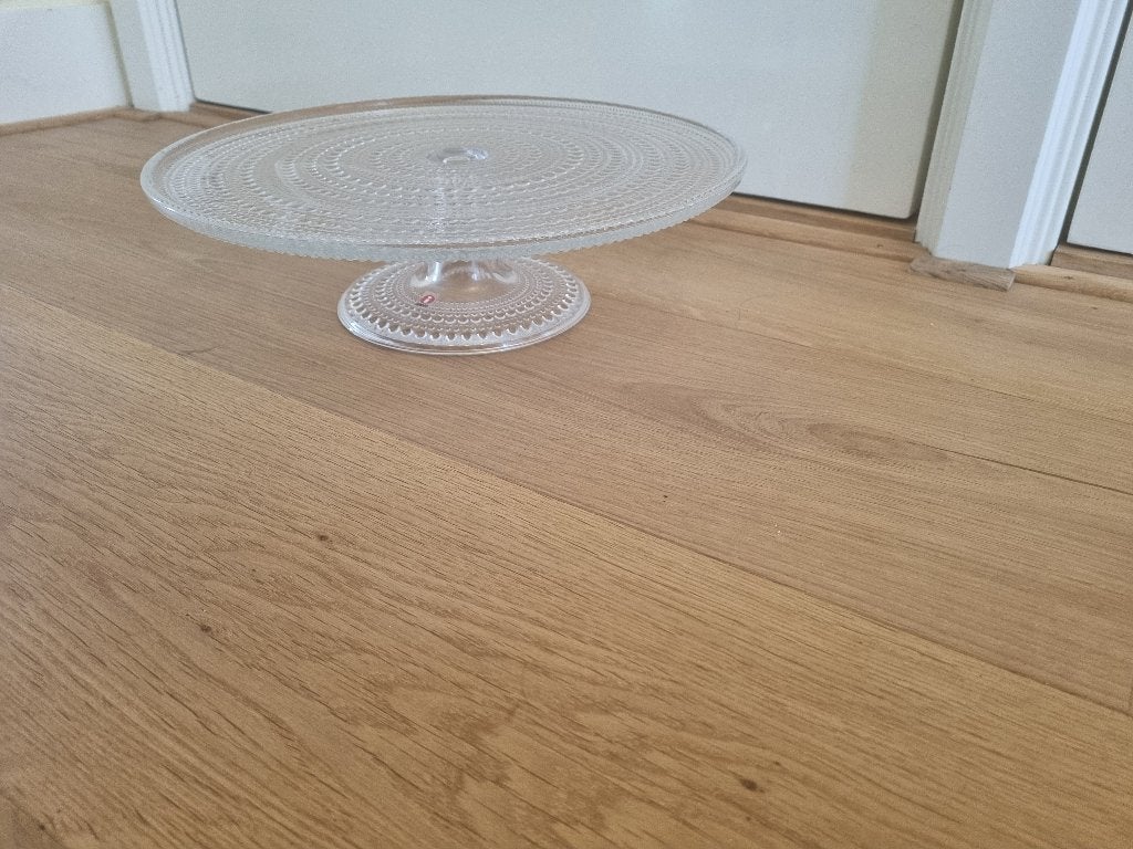 Iittala Kastehelmi Taartplateau 315 mm, Overige merken, Vintage, Ophalen of Verzenden, Glas