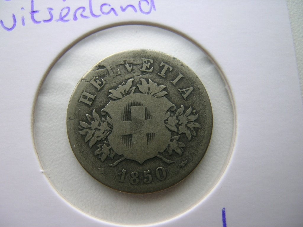 20 Rappen 1850 Zwitserland (nr 1), Ophalen of Verzenden, Overige landen, Losse munt