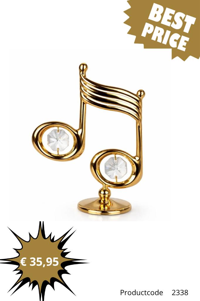 Luxe Beeldjes – 24K Verguld met Kristal | Uniek Cadeau, Huis en Inrichting, Woonaccessoires | Overige, Nieuw, Overige materialen