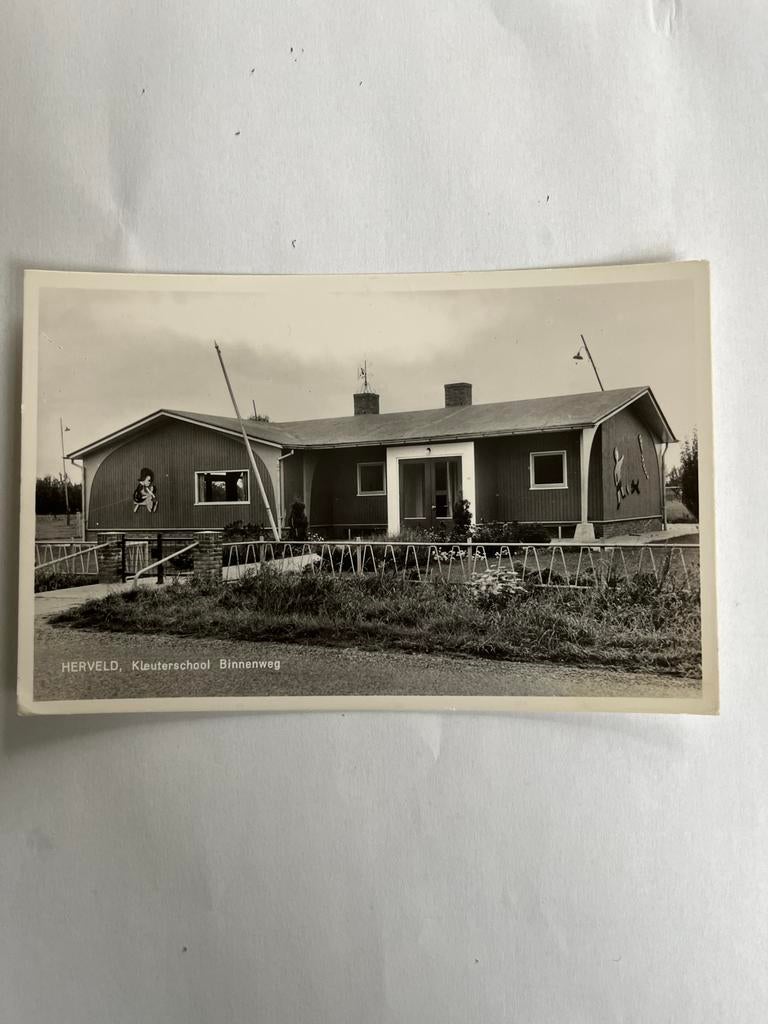 Ansichtkaart Herveld Kleuterschool Binnenweg Gelderland, Ophalen of Verzenden, 1940 tot 1960, Ongelopen, Gelderland