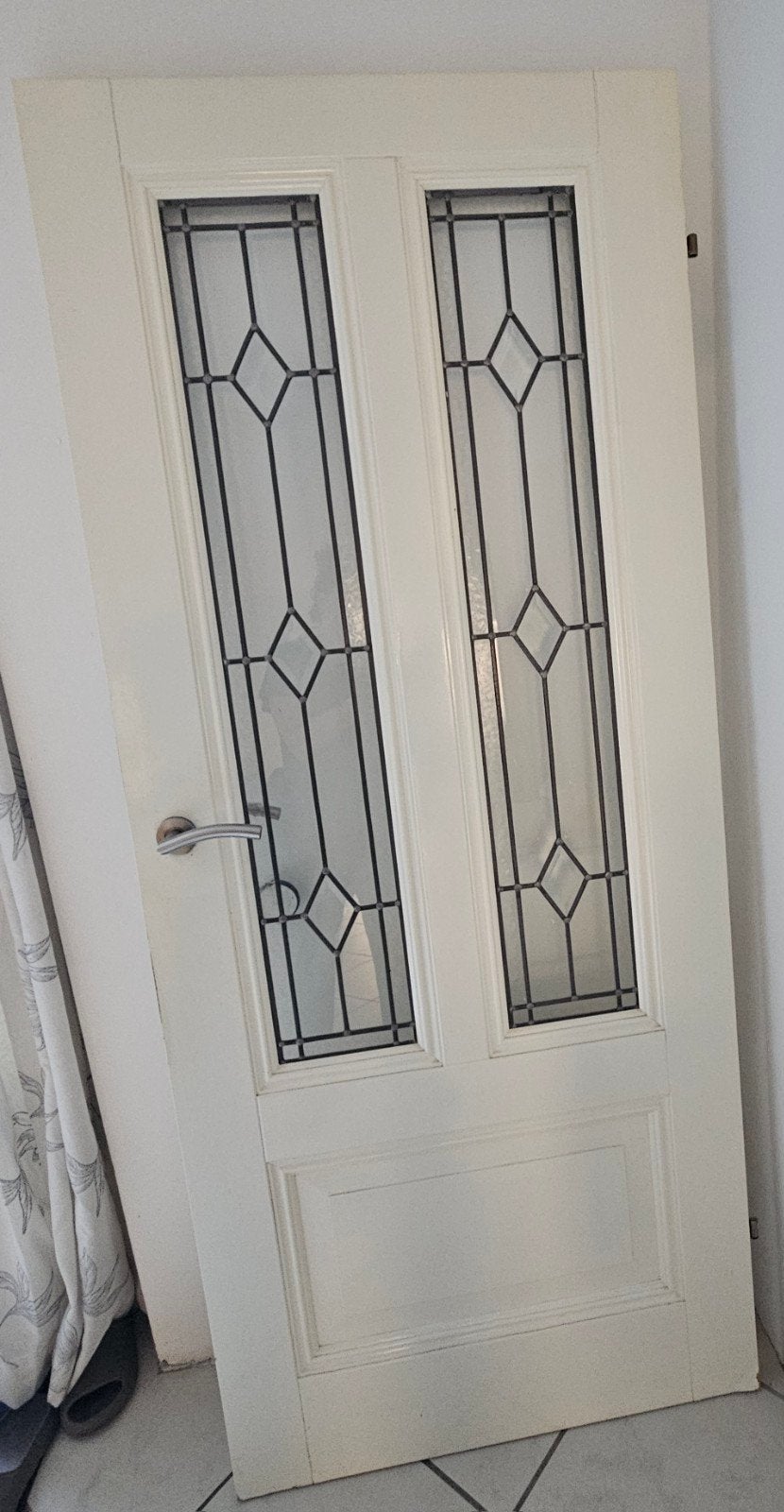 Binnendeur met glas in lood, Ophalen, Gebruikt, 80 tot 100 cm, Binnendeur