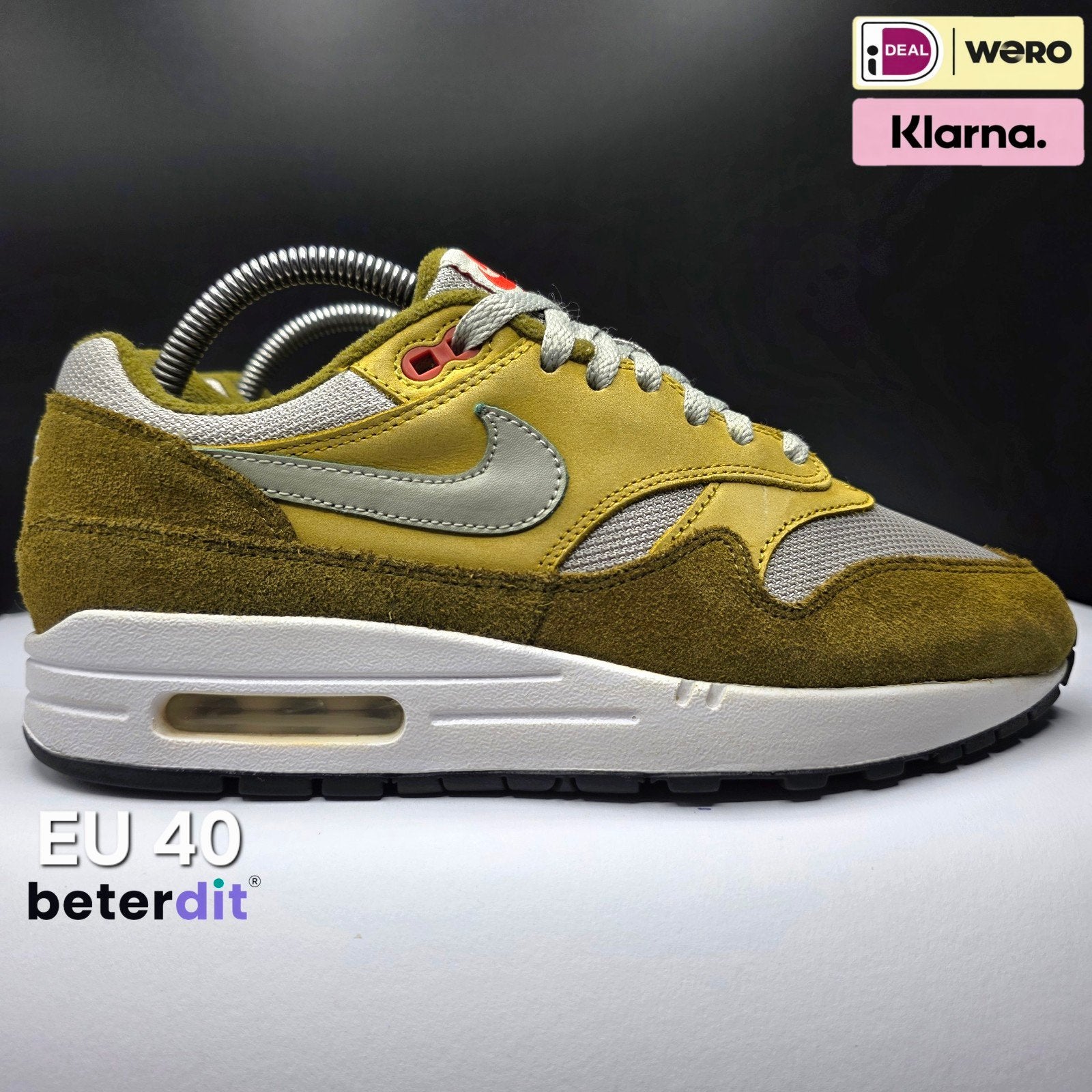 Nike Air Max 1 Curry Pack 'Olive' Maat: 40, Ophalen of Verzenden, Nike, Nike, Nike