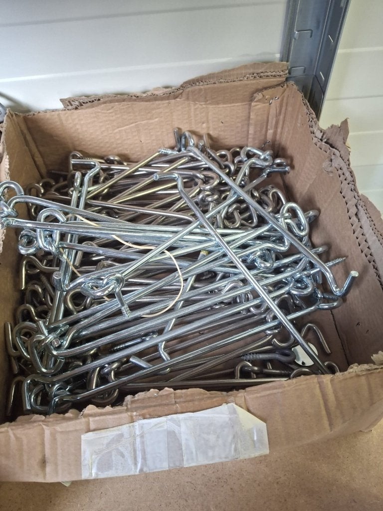 partij windhaken / stormhaken met schroefogen, Doe-het-zelf en Verbouw, 100 tot 250 mm, Overige typen, Nieuw, Ophalen of Verzenden