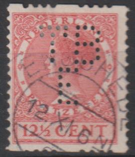 Perfin Poko TBE in NVPH rt 11, Verzenden, T/m 1940, Gestempeld