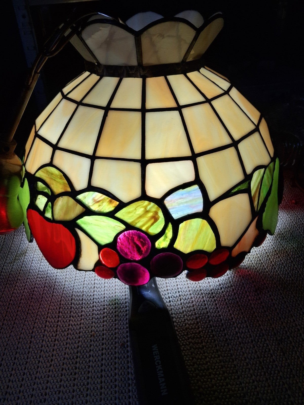 Kleine hanglamp fruitthema Tiffany Stijl, Huis en Inrichting, Ophalen, Gebruikt, E27 (groot), Glas