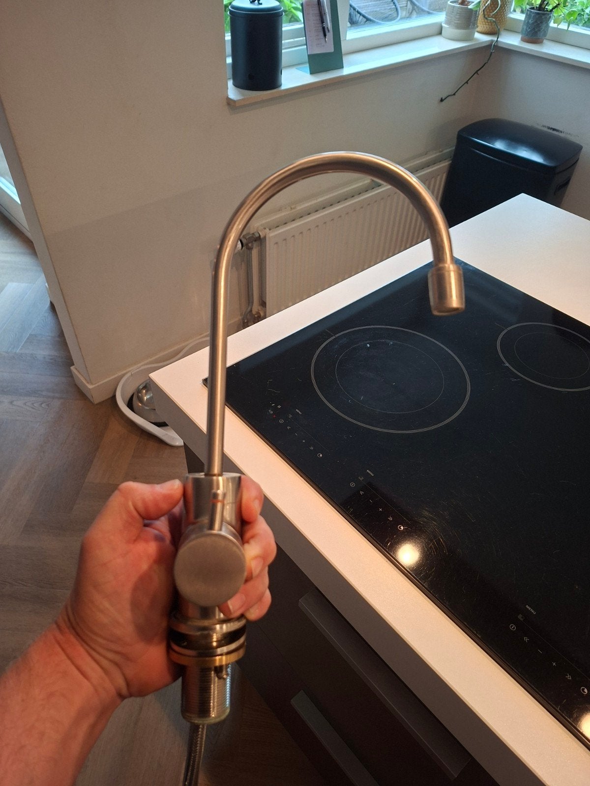 RVS Kraan voor quooker of Waterfilter Systeem, Huis en Inrichting, Overige typen, Verzenden, Zilver, Zo goed als nieuw